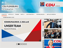 Tablet Screenshot of cdu-flensburg.de